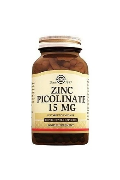 SOLGAR Zinc Picolinate 15mg 100 Kapsül ürün görseli 1