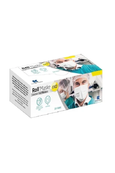 ROLL Mavi 3 Katlı Cerrahi Maske 50li 1 Adet ürün görseli 1