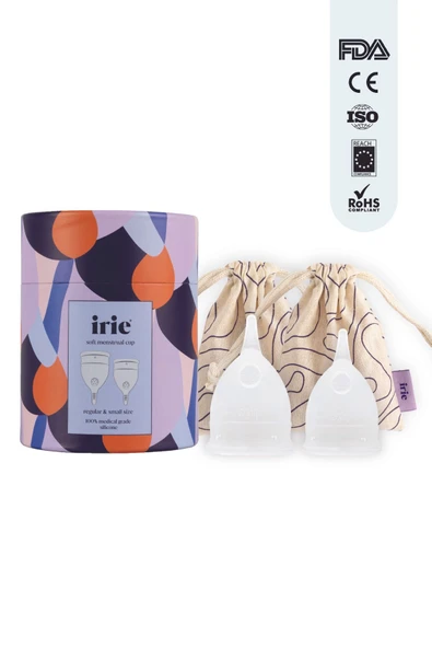 İRİE Adet Kabı 2'li Paket [[small Regular]] Kullanımı Kolay - Sızdırmaz - Konforlu - Can Yakmaz Acıtmaz ürün görseli 1