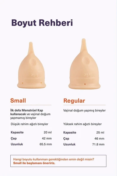 İRİE Adet Kabı 2'li Paket [[small Small]] Kullanımı Kolay - Sızdırmaz - Konforlu - Can Yakmaz Acıtmaz - Resim 5