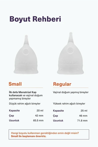 İRİE Adet Kabı [[small Transparan]] Kullanımı Kolay - Sızdırmaz - Konforlu - Can Yakmaz Acıtmaz - 5