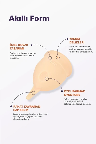 İRİE Adet Kabı [[small Nude]] Kullanımı Kolay - Sızdırmaz - Konforlu - Can Yakmaz Acıtmaz - 4
