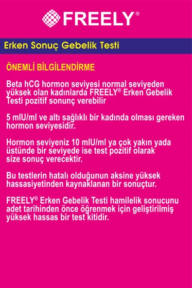 FREELY Erken Gebelik Testi 5 Adet - Resim 4