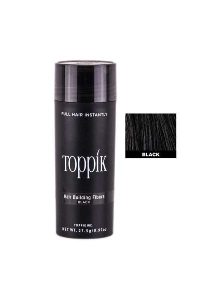 TOPPİK Saç Dolgunlaştırıcı Fiber Siyah 27.5 g - Hair Building Fibers 8680937004696 ürün görseli 1