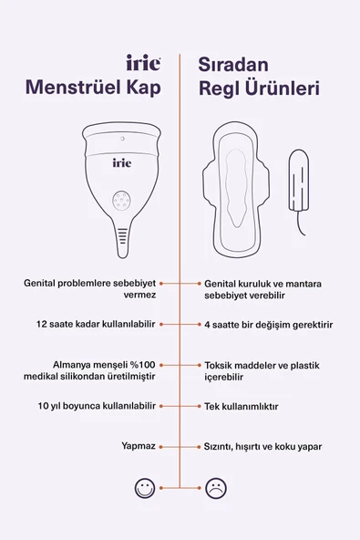 İRİE Adet Kabı [[small Nude]] Kullanımı Kolay - Sızdırmaz - Konforlu - Can Yakmaz Acıtmaz - 7