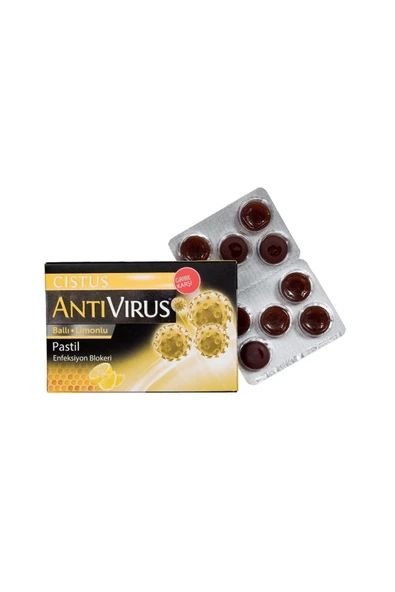 CISTUS Antivirus Ballı Limonlu Pastil 10 Adet - (SKT: 07/2026) ürün görseli 1