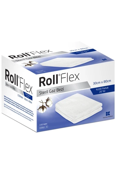 ROLL Flex 7.5cmx7.5cm Steril Gaz Kompres 100adet ürün görseli 1