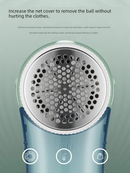 Tüy Topu Kesici Kadın Tıraş Makinesi - Yükseltme +5 Altı Yaprak Kesici Başlık + Ağ Kapağı - Resim 5