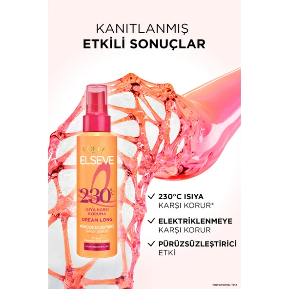 L'Oréal Paris Elseve Dream Long Isıya Karşı Koruyucu & Pürüzsüzleştirici Sprey Serum 150ml - 4