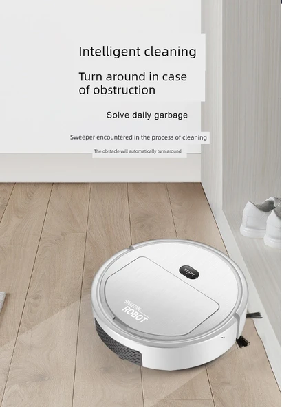 Şarjlı Akıllı Robot Süpürge - Hediye Kutusu Ambalajlı - Siyah APP Su Tankı Versiyonu - 12