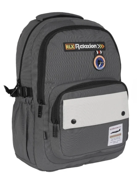 Relaxion Su Geçirmez Kumaş Geniş İç Hacimli Çok Bölmeli Okul Seyahat Sırt Çantası 2057