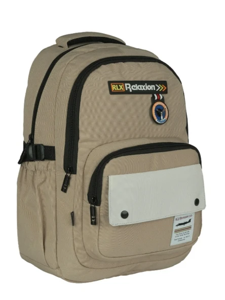 Relaxion Su Geçirmez Kumaş Geniş İç Hacimli Çok Bölmeli Okul Seyahat Sırt Çantası 2057 - 3