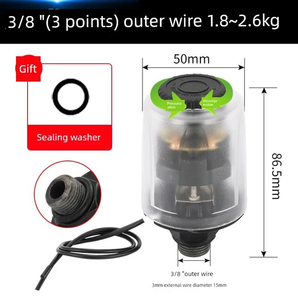 220V Otomatik Su Pompası - Takviye 2-2.2 Dış Tel -3.0kg - 3