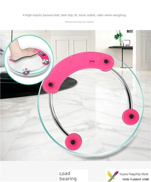 Elektronik Vücut Ağırlık Tartısı - 28cm Pembe - 12
