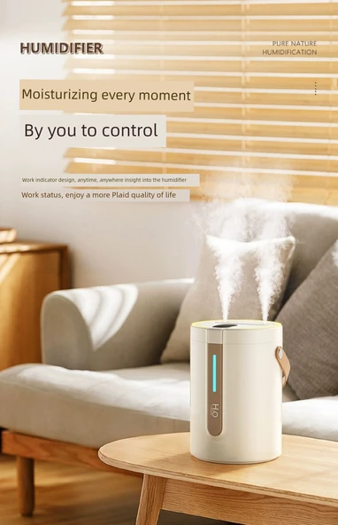 Ev Ofis Hava Nemlendirici Aromaterapi Sprey Cihazı - Şarj Yükseltmesi - Çift Sprey - 2.5L - 12