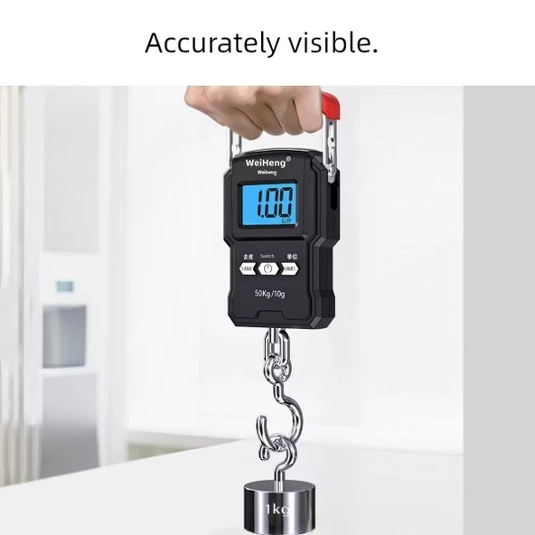 Taşınabilir Elektronik Askı Terazisi - Extreme Pil - 50kg - 10