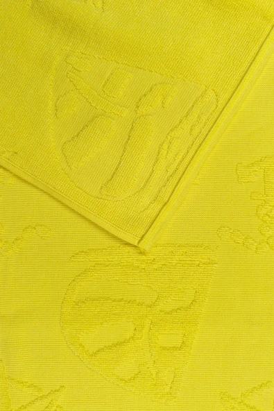 Hızlı Kuruyan Plaj Havlusu %100 Pamuk Yellow Marine Dokuma Plaj Havlusu - Sarı - 3