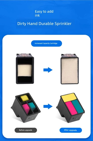 HP 123 Renkli Mürekkep Kartuşu - Yüksek Kapasite - 450 Sayfa - Resim 6