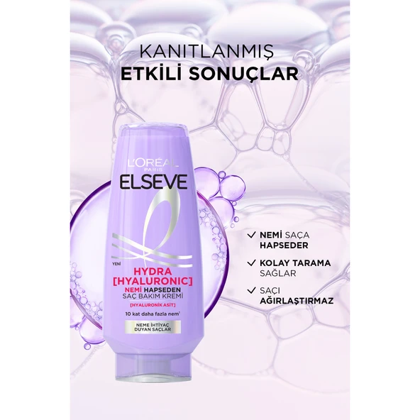 L'Oréal Paris Elseve Hydra [Hyaluronic] Nemi Hapseden Saç Bakım Kremi 250ml - 4
