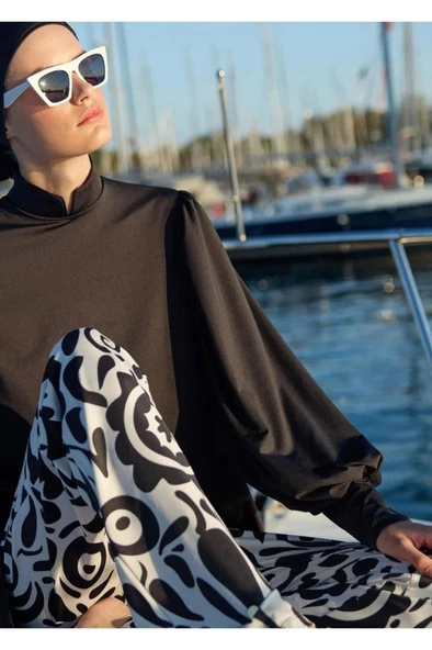 Mayovera Asil Desenli Mayo  Beyaz Pantolon - Resim 3