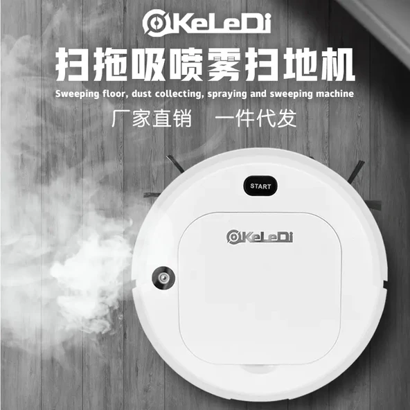 Akıllı Emme Süpürme Mop Robotu - K250A Siyah 5 in 1