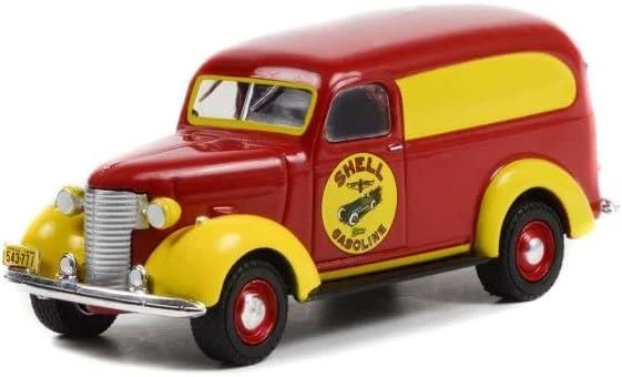 Greenlight 1939 Chevrolet Panel Truck Shell Gasoline 1/64 Model Araba