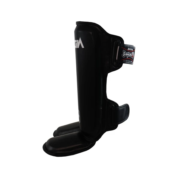 DragonDo DRGN-T52 Hakiki Deri Kaval Koruyucu Siyah Muay Thai Kaval Koruyucu - 3