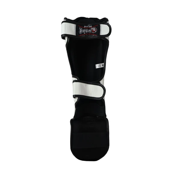 DragonDo DRGN-T51 Hakiki Deri Kaval Koruyucu Beyaz Profesyonel Kick Boks Kaval Koruyucu - 4