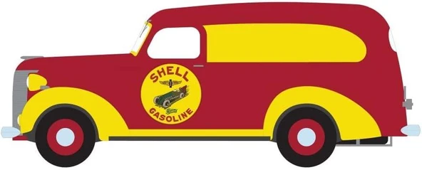 Greenlight 1939 Chevrolet Panel Truck Shell Gasoline 1/64 Model Araba - 2