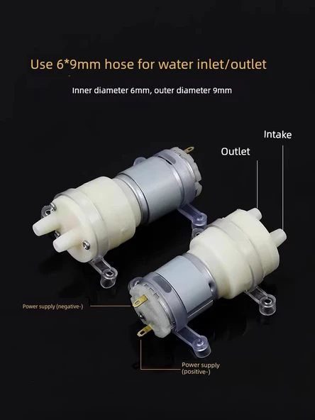 Elektrikli Çay Seti Su Pompası - 385 Su Pompası + Aksesuarlar + 1m Su Borusu - 7x3cm - 3