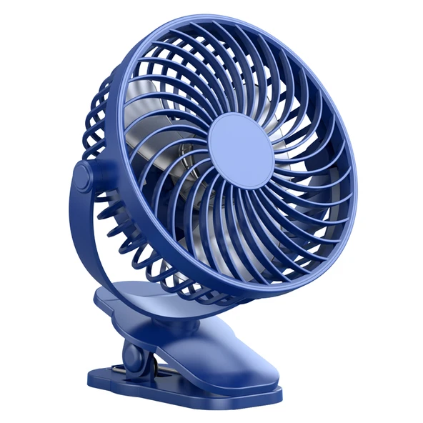 7 inç USB Klip Fan - Pembe - 20000mAh Şarjlı - Zamanlayıcılı Beş Hız - 5
