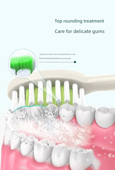 Teetips Diş Fırçası Başlığı - Rees Beyaz - 12 Paket - Resim 7