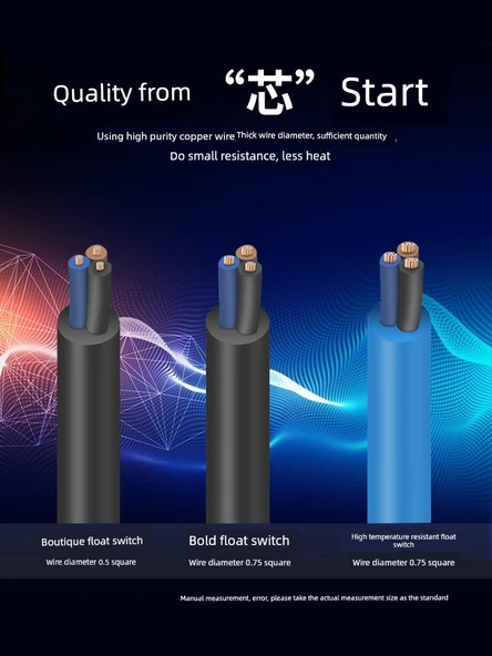 Paslanmaz Çelik Yüzer Top Sıvı Seviye Anahtarı - 0.5mm Tel Çap İnce 2m - 6