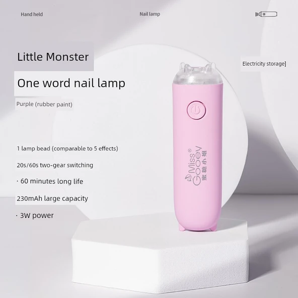 Taşınabilir Manikür UV LED Tırnak Lambası - Mor Şarjlı
