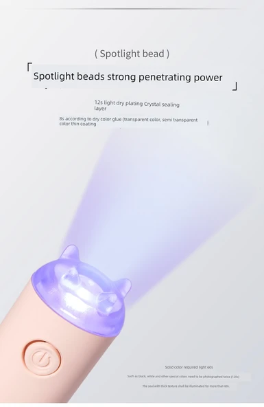 Taşınabilir Manikür UV LED Tırnak Lambası - Sevimli Tavşan Beyaz (Kulaklar Kendiniz Takılacak) - 10