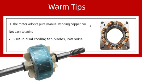 14 İnç Elektrikli Fan Motoru - 18 Kalın Zemin Fanı/Masa Fanı Motoru - Çift Bilyalı - 5