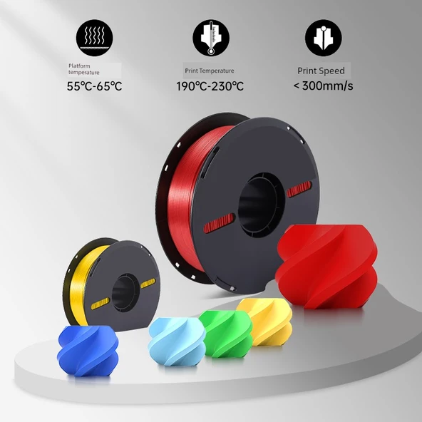PLA+ 3D Yazıcı Filamenti - 1.75mm - 1kg - Siyah - 4