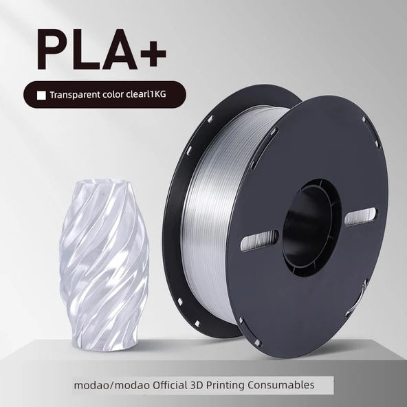 PLA+ 3D Yazıcı Filamenti - 1.75mm - 1kg - Şeffaf