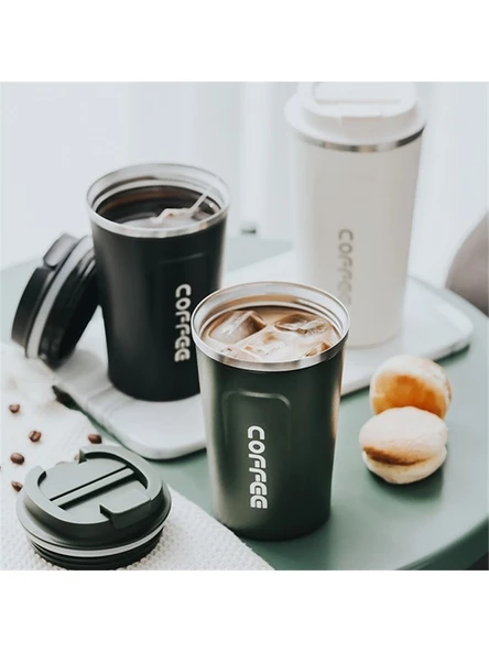 510ML Paslanmaz Çelik Kahve Kupa Sızdırmaz Termos Seyahat Termos Bardak Termos Araç Taşınabilir Bardak (Yurt Dışından) - 5