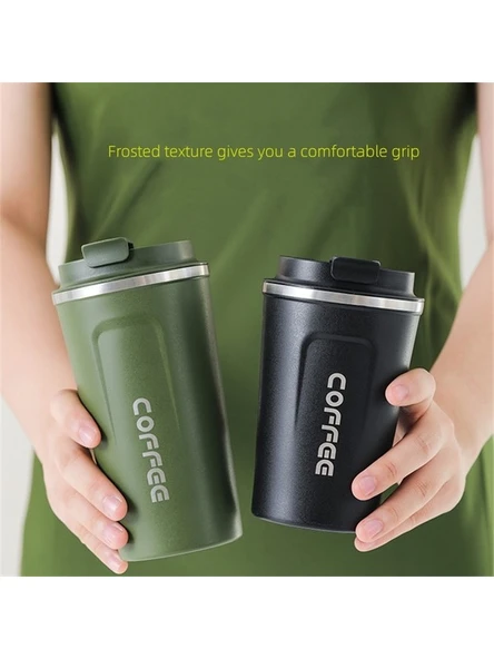 510ML Paslanmaz Çelik Kahve Kupa Sızdırmaz Termos Seyahat Termos Bardak Termos Araç Taşınabilir Bardak (Yurt Dışından) - 4
