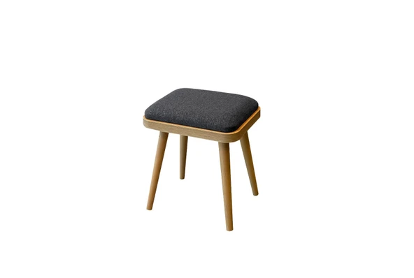 Esyala Saga Mini 2'li Tabure Karina Meşe Antrasit 1053 - 2