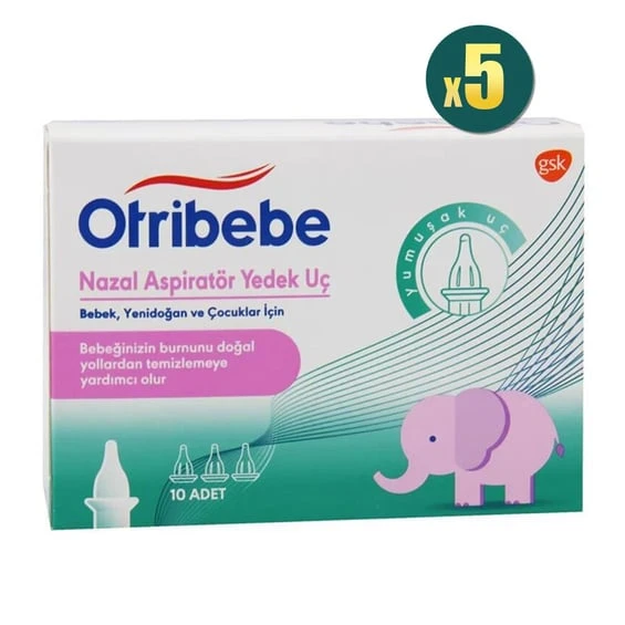Otribebe Nazal Aspiratör Yedek Ucu 10'lu 5 Adet