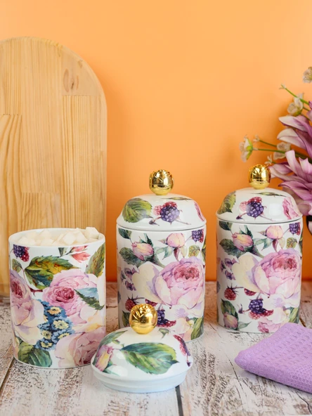 Miss Betty Porselen 3lü Küçük Baharat Takımı Rose Deluxe MİSS-16895-25