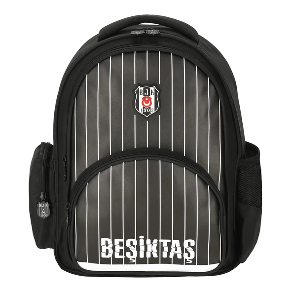 Beşiktaş Çubuk Desenli Suni Deri Okul Sırt Çantası 25352