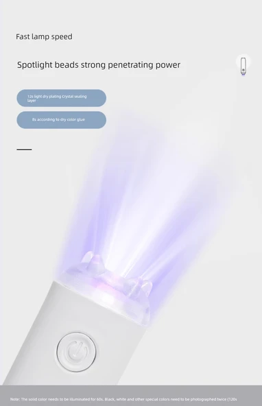 Taşınabilir Mini UV Oje Lambası - Mercan Pudra Priz - 11