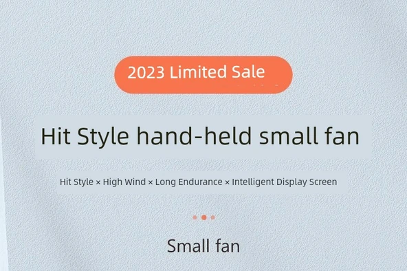 Taşınabilir USB El Fanı - Minimalist Beyaz - 2000mAh - 3 Hızlı - 7