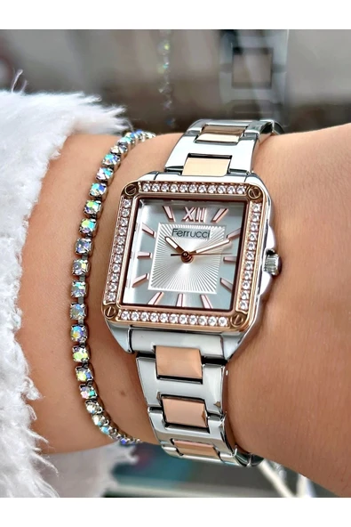 Ferrucci FC 0525 03329M.02 Çelik Kordon Kadın Kol Saati - Resim 4