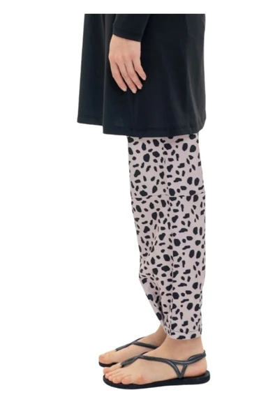 Mayovera Kaplan Desenli Mayo Beyaz Pantolon - 5