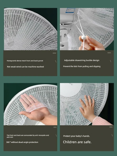 Çocuklar için Güvenlik Fan Kapağı - Mutlu Kız [1 Paket] 40-50cm - 6