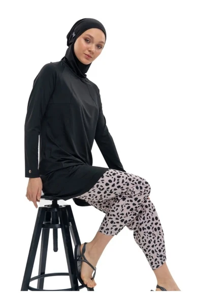 Mayovera Kaplan Desenli Mayo Beyaz Pantolon - 2